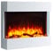 Endeavour Fires Haxby Wall Mounted Electric Fireplace 76cm/30” 1&2kW, 7 day Programmable Remote Control Fire with an Off White Surround