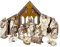 FEERIC CHRISTMAS Weihnachtskrippe mit 11 Krippenfiguren aus Harz H 25 cm