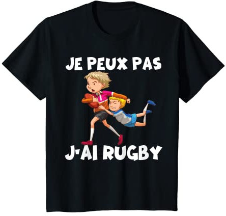 J'peux Pas J'ai Rugby Enfants Garçons Humour Ballon Ovale T-Shirt