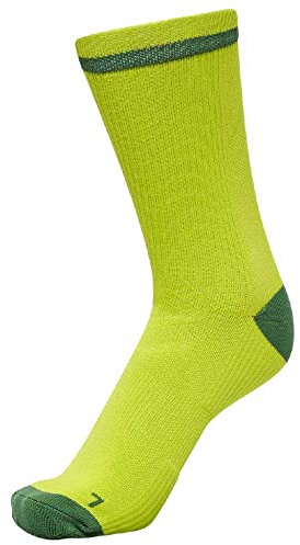 hummel Unisex Elite Indoor Low Pa socks, DARK CITRON/MYRTLE, 46 EU