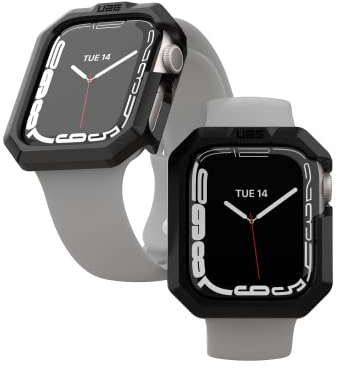 Urban Armor Gear Scout Case für Apple Watch 7 (41mm) Hülle [Sturz- und stoßsicher, Apple Watch Case nach US-Militärstandard, Robust und Passgenau, Displayschutz durch erhöhten Rand] schwarz