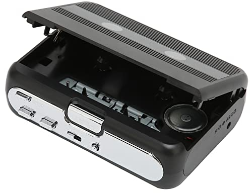 Kassettenspieler, Tragbarer Bluetooth 5.0 Kassettenspieler mit Kopfhörer Auto Reverse Funktion Stereo Kassettenspieler mit UKW Radiofunktion (Schwarz)