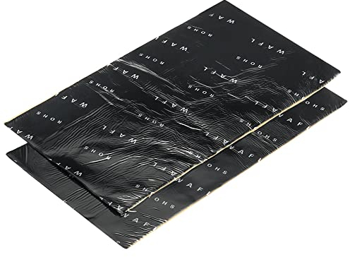 sourcing map Sound Deadening Mat 220 x 120 x 1.5mm Damping Block Butyl Rubber for Air Conditioner Refrigerator, Black Pack of 3