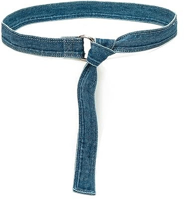 ILuvatar Cintura in vita da donna in denim blu Jean corda piccola cintura per pantaloni vestito Jeansbelt, Blu slavato., 130 cm