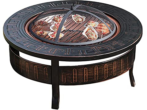 Samnuerly Fire Pits Outdoor Outdoor Bonfire Pit, Garden Burning, Verwendet für Backyard Terrace BBQ und Barbecue Grill, 81cm/31.8