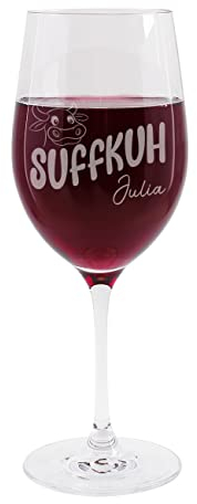 Herz & Heim® Weinglas für Freunde mit Wunschnamen Suffkuh