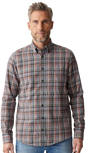 CASAMODA - Casual Fit - Herren Flanell Freizeithemd (434110800), Größe:5XL, Farbe:Braun (200)