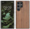 kwmobile Custodia Compatibile con Samsung Galaxy S24 Ultra Cover - Protezione in Legno per Smartphone - Back Case con Bumper in Silicone TPU - marrone scuro