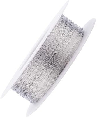 304 Edelstahldraht, 0,1 mm, weicher Stahldraht, massiver blanker Edelstahldraht, einsträngig, weicher Eisendraht, rostfrei, Basteldraht