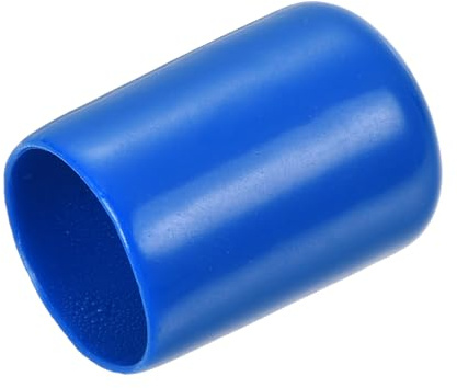 QUARKZMAN 15Pcs Embouts en Caoutchouc 18mm ID Couvercle d'Embout Rond en Vinyle, Protecteur de Filetage de Vis, Bleu