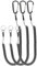 PATIKIL 6.5ft Spring Fishing Lanyard, 3 Pack Retractable Coiled Tether Spiral Coil Keychain Cord with Metal Clip & Split Ring for Pliers Boating Fly Fishing, Black