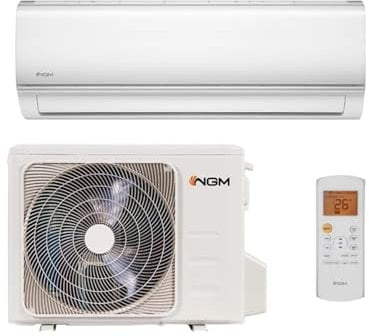 Ngm CFN26AF5 + CFN26FX - Climatizzatore 9000 Btu, Inverter, Monosplit, Pompa di Calore, Classe energetica A++/A+