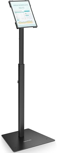 AboveTEK Soporte Seguridad iPad, Soporte Antirrobo POS Tablet Comercio, Ajustable Altura, Giratorio 360°, para iPad 9,7-13