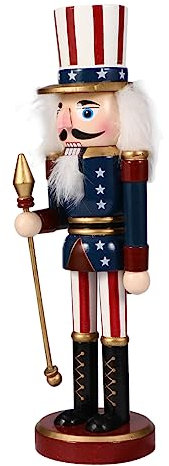 OFFSCH 1pc Nutcracker Soldier Ornament Toys for Children Usa Flag Nutcracker Outdoor Playset Cupcake Ornament Fourth of July Nutcracker The Christmas Nutcracker Paint