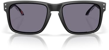 Oakley Lunettes de soleil Holbrook OO9102 pour homme, Noir mat/bleu/gris Prizm, 57 mm