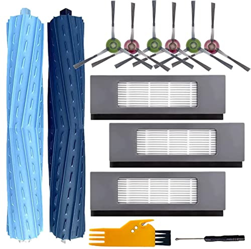 EATBALE Ersatzteile Zubehör für Ecovacs Deebot Ozmo T9 AIVI T9 AIVI+ T9 PRO T9 MAX Staubsauger, inkl. 2 Hauptbürsten, 3 Filtern, 6 Seitenbürsten, 2 Werkzeugen