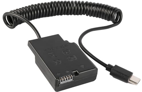 Tiardey EN-EL14 EP-5A Dummy Battery Type-C Power Adapter for D5600 D5500 D5300 D5200 D5100 D3300 D3400 and Other Digital Cameras
