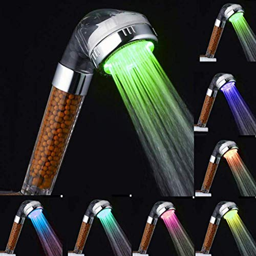 VDLLQYN, soffione doccia portatile a led for bagno 3/7 funzioni filtro doccia a getto regolabile soffione doccia a risparmio idrico ad alta pressione doccia a risparmio idrico portatile h,Doccia