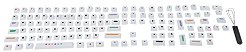 Yctze Dot Key Dye Sublimation Mechanische Tastatur, Kompatibel mit 61/64/68/87/96/104/108 T-Tastenkappen (White)