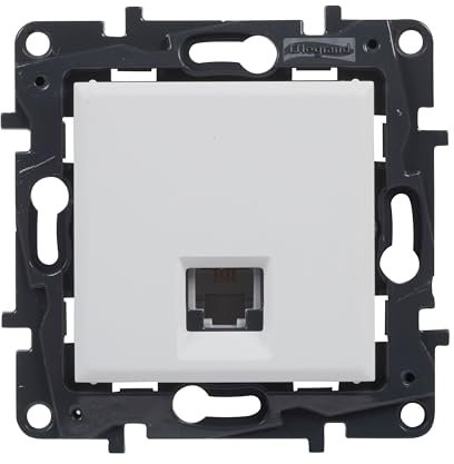 Legrand 398253 - Prise RJ11 composable pour installation encastrée - Gamme Niloé Step - Blanc