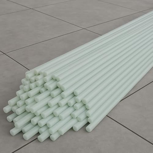 4mm Fibreglass Rods for Roman Blinds 1.2m Pack of 5 Extra Strong Rods with Free End Caps