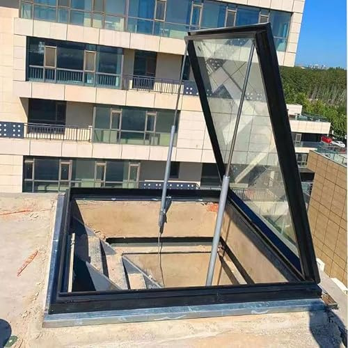 Kaverno Dachfenster Mit Sonnenschutzfolie Und Handschuhen, Oberlicht Für Schräg- Oder Flachdach, Für Dachboden, Keller, Flur, Treppe, Garage(LxW 90x90cm/35.4x35.4in)