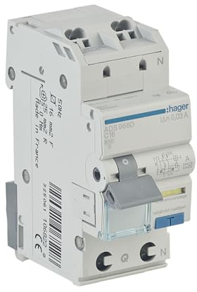 FI/LS C16 Kombination Hager Fehlerstromschutzschalter/Leitungsschutzschalter C16A / 30mA / 1P+N / 6kA