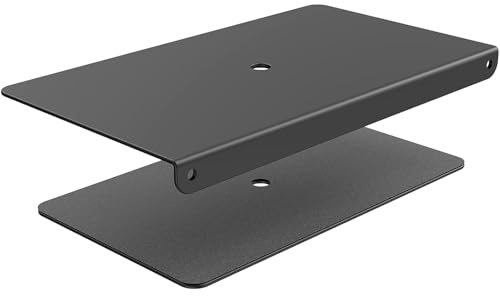 Generisch Steel Monitor Bracket – Reinforcement Mounting Plate, Protective Support for Glass Thin Tabletop | Stable C-Clamp Fitting, Professional Equipment for Computer Desk Workstation
