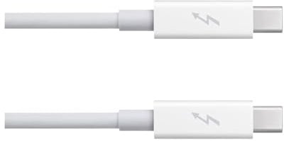 Cable Adaptador Thunderbolt 2, Conector Blanco Macho A De 2M For Datos Monitor Multimedia