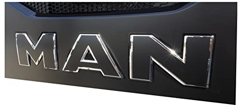 W.B.A. Aufkleber passend für Man Emblem TGX NEU ab Bj. 2020 Euro 6 Farbe matt schwarz