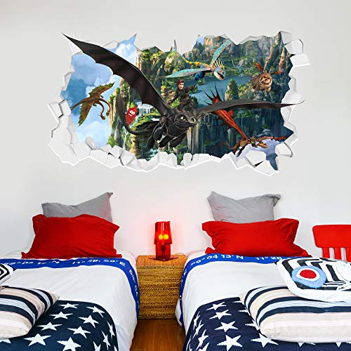 Beautiful Game Wandtattoo Drachenzähmen - Groupe Broken Wall Sticker Decal Sticker (60 x 35)