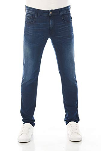Replay Herren Jeans Anbass Slim-Fit mit Power Stretch