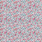 Textiles français Tissu de Coton imprimé | La Fleur de la liberté | Fleurs de Corail et Rose avec Vert sur Fond Blanc | Largeur: 160 cm (par mètre linéaire)*