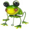 Dekofiguren Tiere aus Metall , Schnecke , Biene , Raupe , Käfer , Schmetterling , Frosch (Frosch)