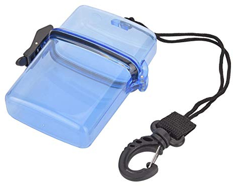 Diving Dry Box, transparente schwimmende wasserdichte Unterwasser-Kunststoffbox Wasserdichte Tauchversiegelung Trockene Aufbewahrungsbox mit Seilhaken zum Surfen im Kanukajak(Transparentes Blau)