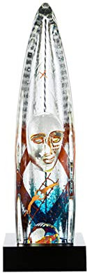 Kosta Boda Vertikale Reise-Skulptur/Dekoration, 28,6 cm hoch x 7 cm tief