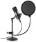 VONYX CMS300 USB Condenser Microphone Kit with Shock Mount, Desktop Stand & Pop Filter - USB Mic Set for Podcasting, Streaming, Recording, PC & Mac Compatible, Black