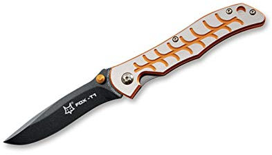 Fox Knives Unisex – Erwachsene T1/1 Orange Taschenmesser, 18,5 cm