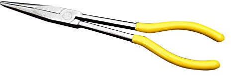 ihreesy 11 Inches Spark Plug Wire Removal Plier,Non-slip Cylinder Cable Clamp Removal Tool with Yellow Handles Car Spark Plug Pliers Tool,Straight