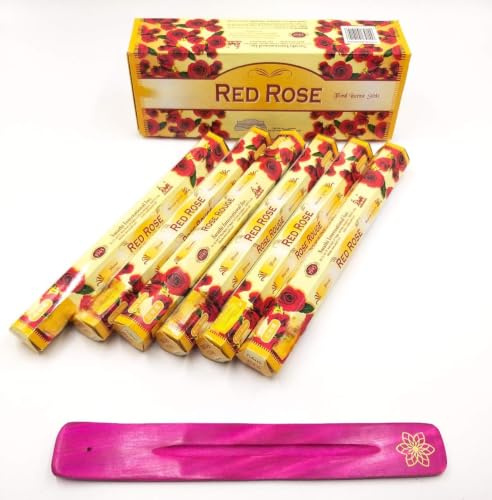Bâtonnets d'encens (rouge rouge) roses bâtonnets d'encens Joss 120 bâtonnets d'encens parfum maison de joss sticks d'importation goût a (rouge rouge) rose rouge
