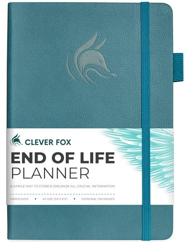 Clever Fox End of Life Planner, geführtes Final Arrangements, Organizer-Notizbuch für Anleitungen, Informationen zu Begünstigten, Vorbereitung, letzte Wünsche und Beerdigungsplanung, Hardcover,