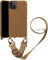 Handykette Handyhülle kompatibel mit Apple iPhone 7/8/SE 2020 Necklace Hülle Nylon Schultergurt Weich Silikon TPU Cover mit Kordel zum Umhängen Schutzhülle mit Stylische Band(Braun)