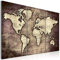 decomonkey Akustikbild Premium Weltkarte 135x90 cm 3 Teilig Kunst Akustikpaneele Akustikdämmung Schallschlucker Schallabsorber Schalldämmung Akustikplatten Welt Karte Landkarte Kontinente