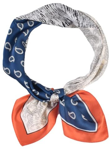 FAIRYGATE bandana tuch Bandana Damen Seidenschal Satin Seidentuch Haare Silk Scarf Kleiner Quadratischer Netter Cartoon Blumenmuster Vintage Retro Halstuch für Frauen Mädchen 92005