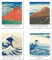 Kunstdruck Ungerahmt Japanese Ukiyo-e Bilder Set von 4, Poster Größe: 20x25 cm Premium Kunstpapier Wanddeko Die große Welle vor Kanagawa Berg Fuji Passenden Kinderzimmer Deko Katsushika Hokusai Prints