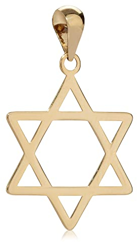 NKlaus Kettenanhänger Davidstern 16x12mm 333 Gelb Gold 8 Karat Hexegramm klein Amulett 8305