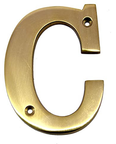 esplanade Brass House Hotel Door Name - Wall Door Plaque Alphabet Letter Z - 4 Inches (C Alphabet - 4)