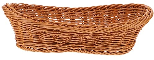 Zerodeko Cesto Porta Frutta E Pane Rattan Imitazione Cestino Multiuso per Servire Snack E Dolci Contenitore da Cucina per Frutta E Pane Design Elegante per La Tavola