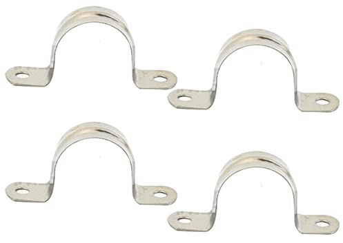 MACHSWON 4 Stück Rohrbandschelle 160 mm 304 Edelstahl Rohrschellen U-förmige Rohrgurte Sattelclip Zwei Loch Rohrband Spannclips U-Rohrring Schlauchschelle