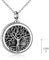 JERWLI Urnen Halskette für Asche 925 Sterlingsilber Baum des Lebens Medaillon Halskette die Bilder hält Urnen Halskette Asche Schmuck für Damen und Herren